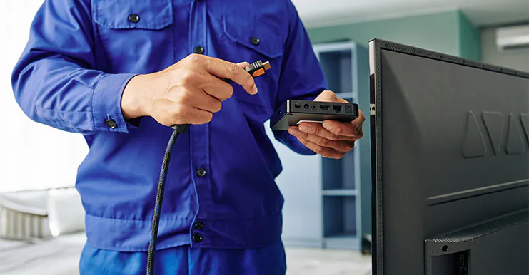 electrician-installing-digital-tv-receiver electrician-installing-digital-tv-receiver